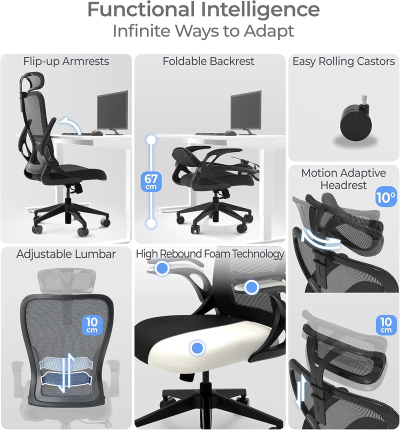 Model U Folding Office Chair for Small Spaces