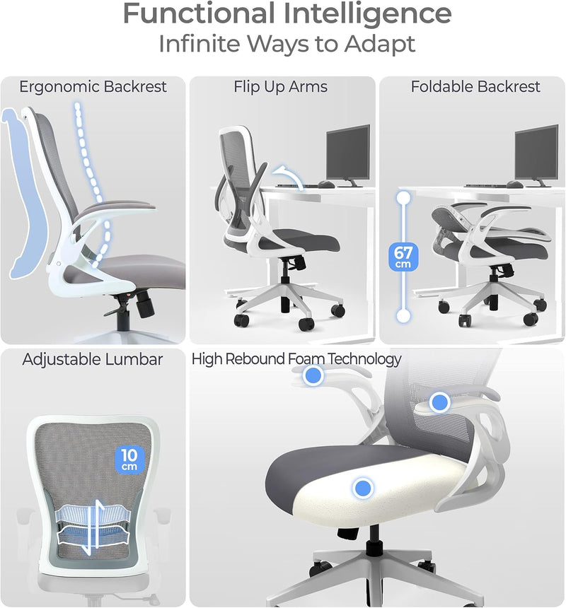 Model U Folding Office Chair for Small Spaces