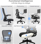 Model U Folding Office Chair for Small Spaces