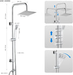 Modern 2 Way Shower Riser Rail Kit Stainless