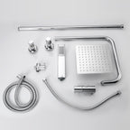 Modern 2 Way Shower Riser Rail Kit Stainless