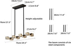Modern 4-Light Crystal Ceiling Light Semi Flush Mount