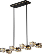 Modern 4-Light Crystal Ceiling Light Semi Flush Mount