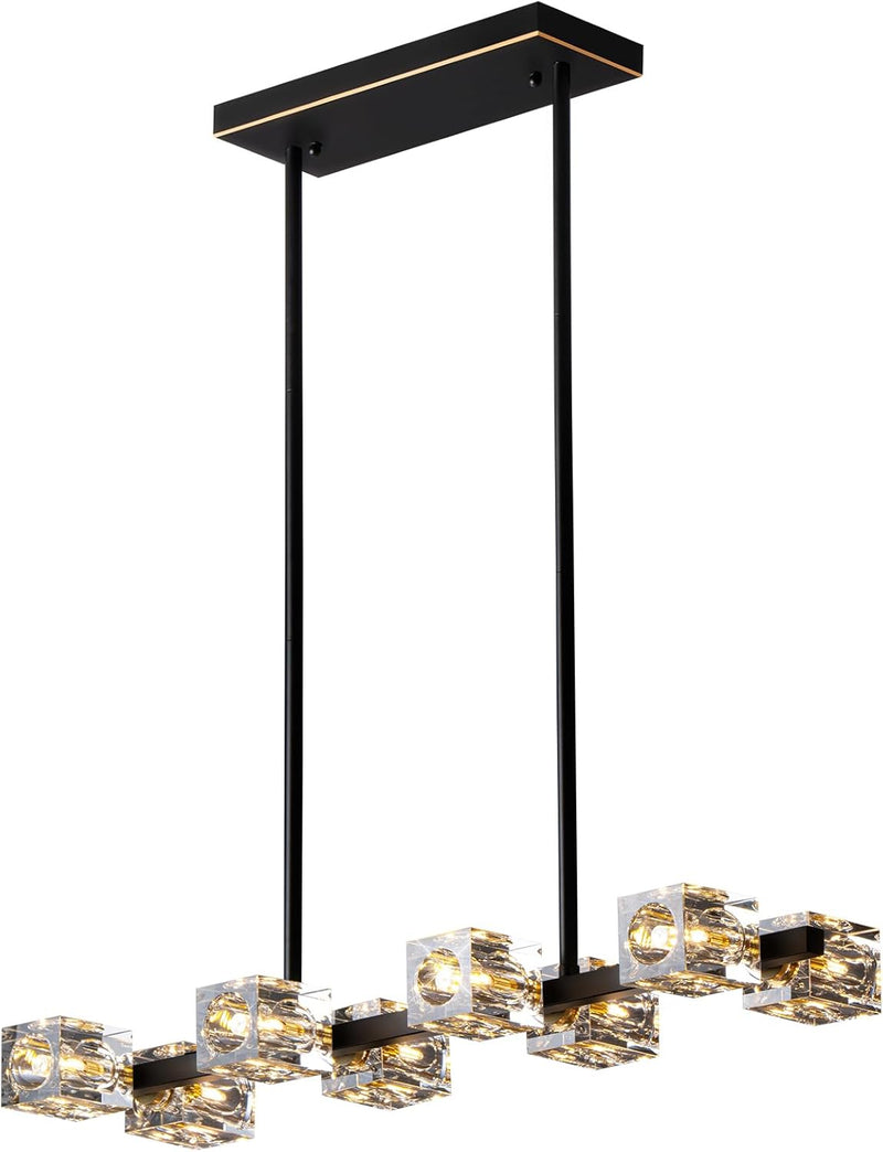 Modern 4-Light Crystal Ceiling Light Semi Flush Mount