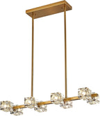 Modern 4-Light Crystal Ceiling Light Semi Flush Mount