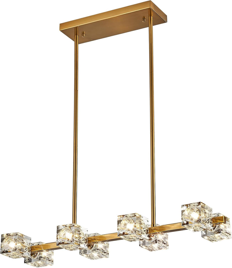 Modern 4-Light Crystal Ceiling Light Semi Flush Mount