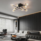 Modern 4-Light Crystal Ceiling Light Semi Flush Mount