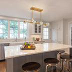 Modern 4-Light Crystal Ceiling Light Semi Flush Mount