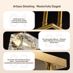 Modern 4-Light Crystal Ceiling Light Semi Flush Mount