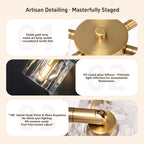 Modern 4-Light Crystal Ceiling Light Semi Flush Mount
