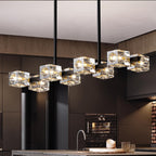 Modern 4-Light Crystal Ceiling Light Semi Flush Mount