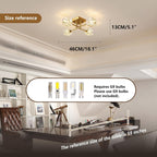 Modern 4-Light Crystal Ceiling Light Semi Flush Mount