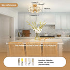 Modern 4-Light Crystal Ceiling Light Semi Flush Mount