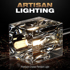 Modern 4-Light Crystal Ceiling Light Semi Flush Mount
