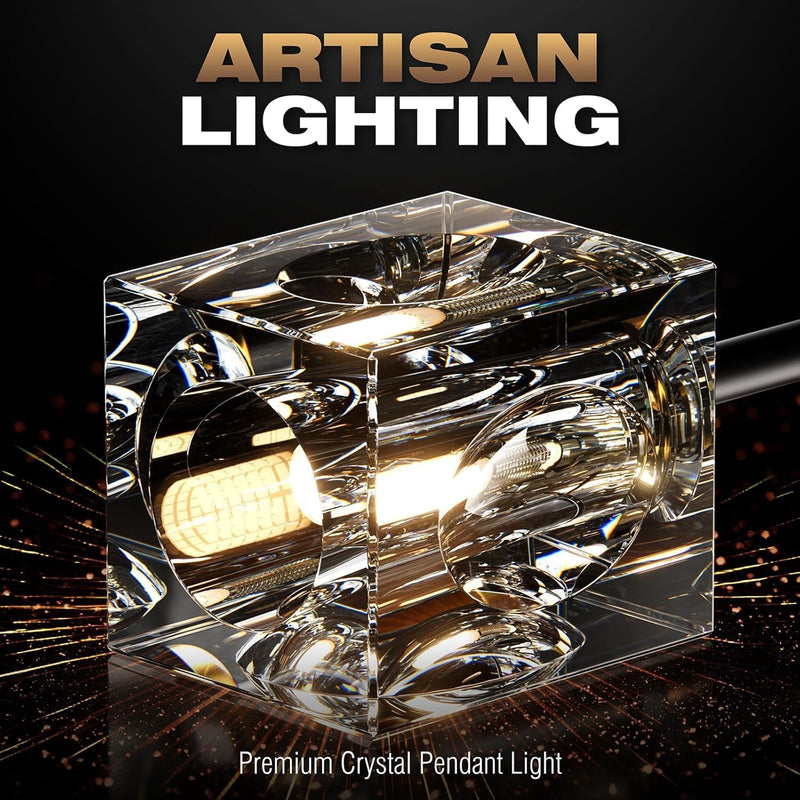 Modern 4-Light Crystal Ceiling Light Semi Flush Mount