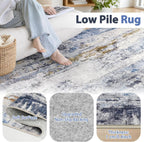 Modern Abstract Area Rug Living Room