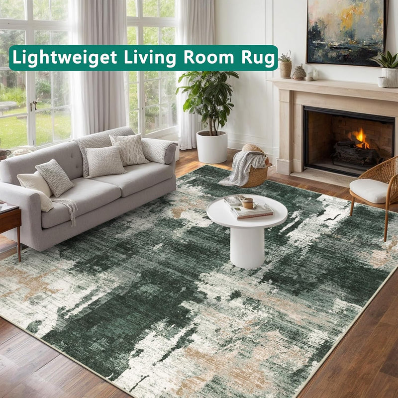 Modern Abstract Area Rug Living Room Extra Large