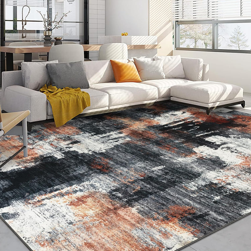 Modern Abstract Area Rug Living Room Extra Large