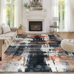 Modern Abstract Area Rug Living Room Extra Large