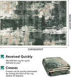 Modern Abstract Area Rug Living Room Extra Large