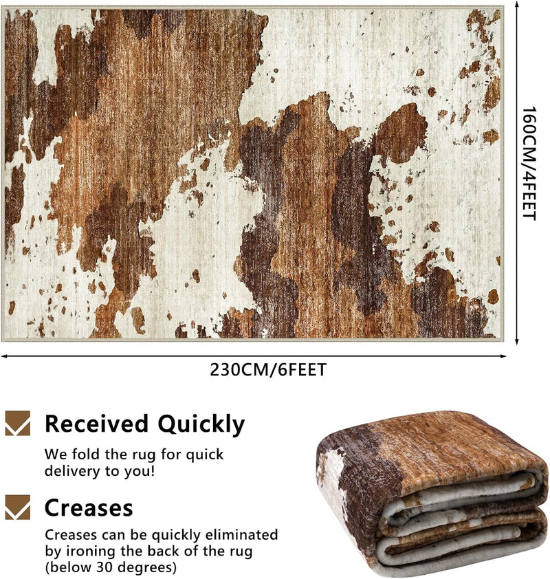Modern Abstract Area Rug Living Room Extra Large