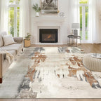 Modern Abstract Area Rug Living Room Extra Large