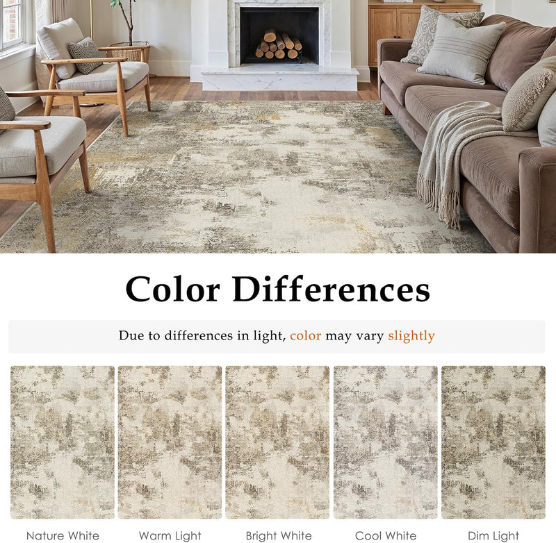 Hallway Runner Rug Washable Abstract Carpet Non