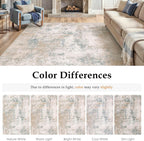 Modern Abstract Area Rug Living Room Extra Large