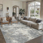 Modern Abstract Area Rug Living Room Extra Large