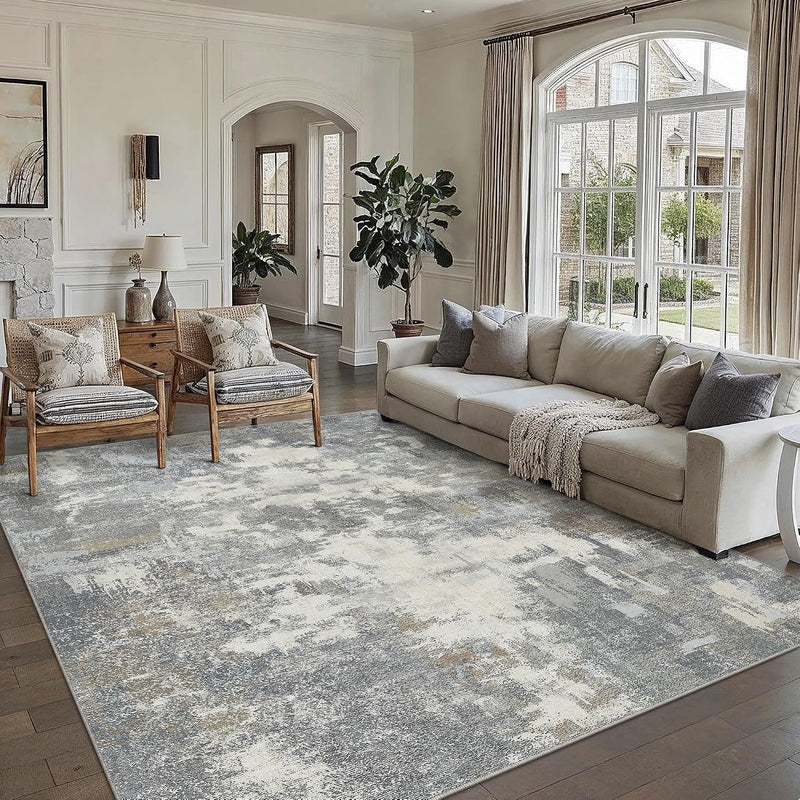 Hallway Runner Rug Washable Abstract Carpet Non