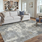 Modern Abstract Area Rug Living Room Extra Large