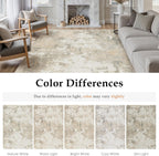 Modern Abstract Area Rug Living Room Extra Large