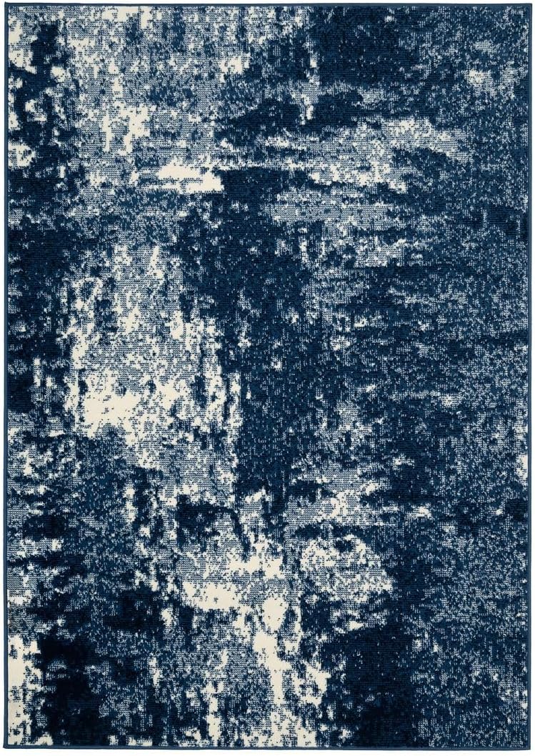 Modern Abstract Living Room Area Rug Painterly Brushstroke