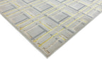 Modern Abstract Shiny Rug Silky Shimmer Soft High-Shine