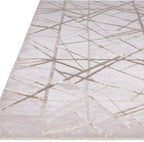 Modern Abstract Shiny Rug Silky Shimmer Soft High-Shine