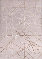 Modern Abstract Shiny Rug Silky Shimmer Soft High-Shine