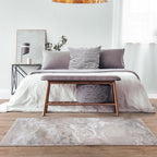Modern Abstract Shiny Rug Silky Shimmer Soft High-Shine