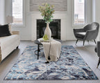 Modern Abstract Shiny Rug Silky Shimmer Soft High-Shine