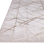 Modern Abstract Shiny Rug Silky Shimmer Soft High-Shine