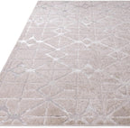 Modern Abstract Shiny Rug Silky Shimmer Soft High-Shine