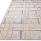 Modern Abstract Shiny Rug Silky Shimmer Soft High-Shine