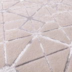 Modern Abstract Shiny Rug Silky Shimmer Soft High-Shine