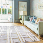 Modern Abstract Shiny Rug Silky Shimmer Soft High-Shine