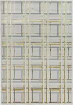 Modern Abstract Shiny Rug Silky Shimmer Soft High-Shine
