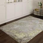 Modern Abstract Shiny Rug Silky Shimmer Soft High-Shine