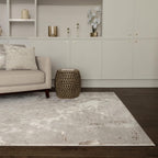 Modern Abstract Shiny Rug Silky Shimmer Soft High-Shine