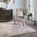 Modern Abstract Shiny Rug Silky Shimmer Soft High-Shine