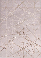 Modern Abstract Shiny Rug Silky Shimmer Soft High-Shine