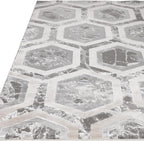 Modern Abstract Shiny Rug Silky Shimmer Soft High-Shine