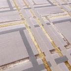 Modern Abstract Shiny Rug Silky Shimmer Soft High-Shine